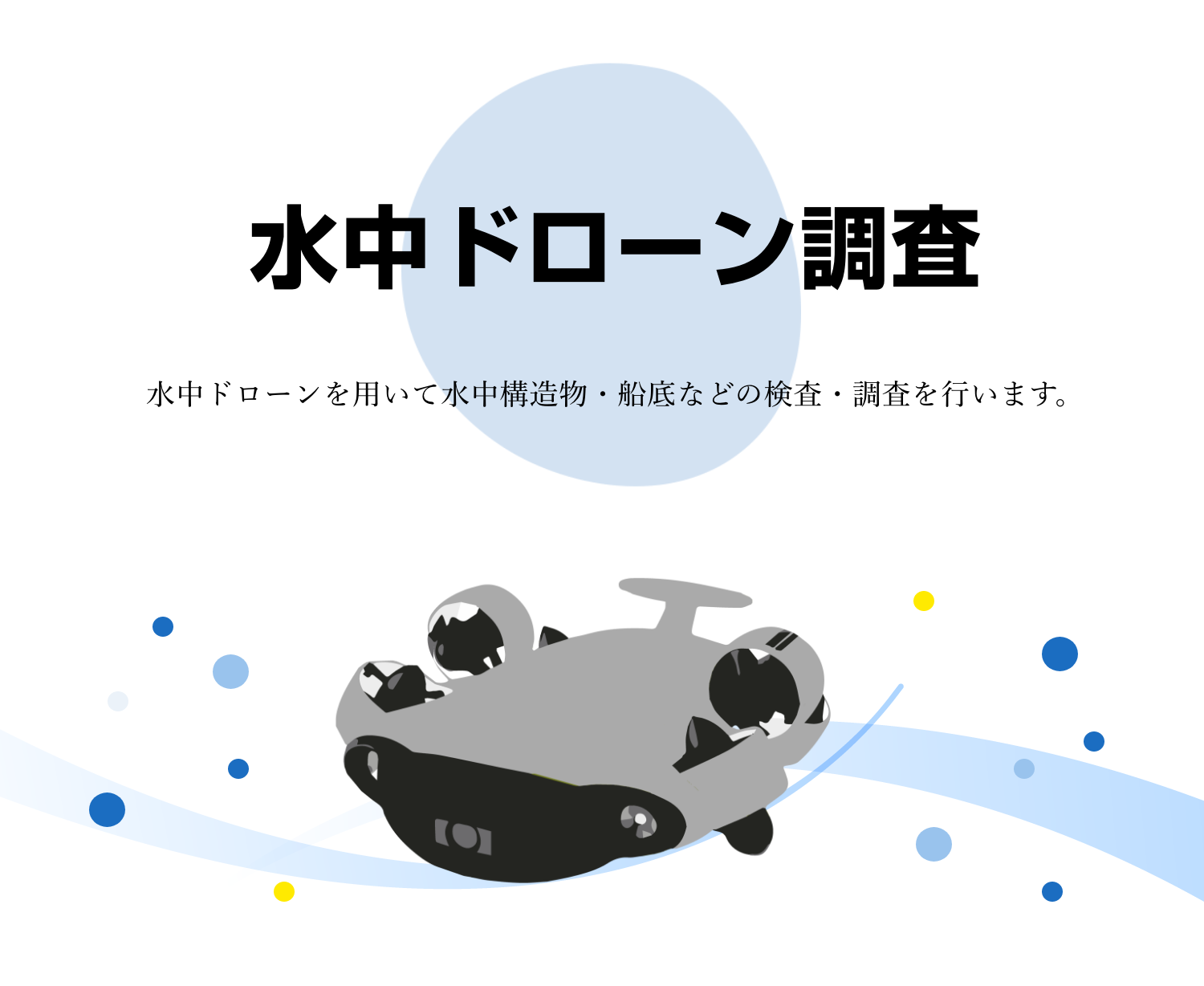 水中ドローン調査
